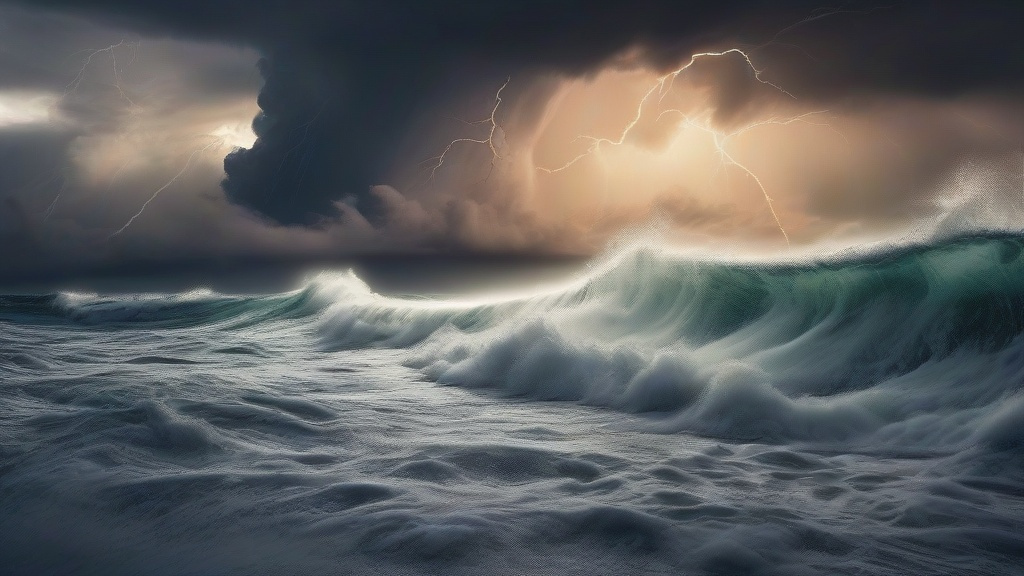 台风与雷暴：天空的狂怒交响曲