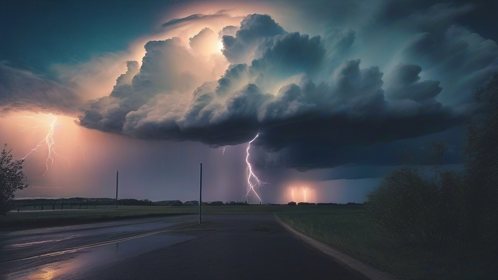 天气灾害揭秘：卫星视角下的雷暴、雨天与晴天真相